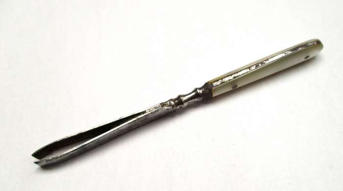 Antique / vintage mother of pearl grooming tweezers