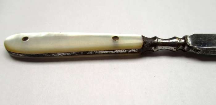 Antique / vintage mother of pearl grooming tweezers