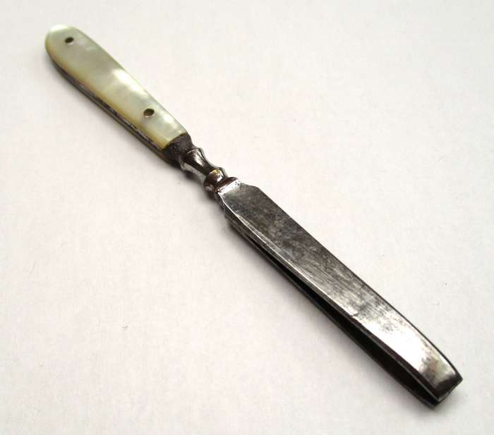 Antique / vintage mother of pearl grooming tweezers