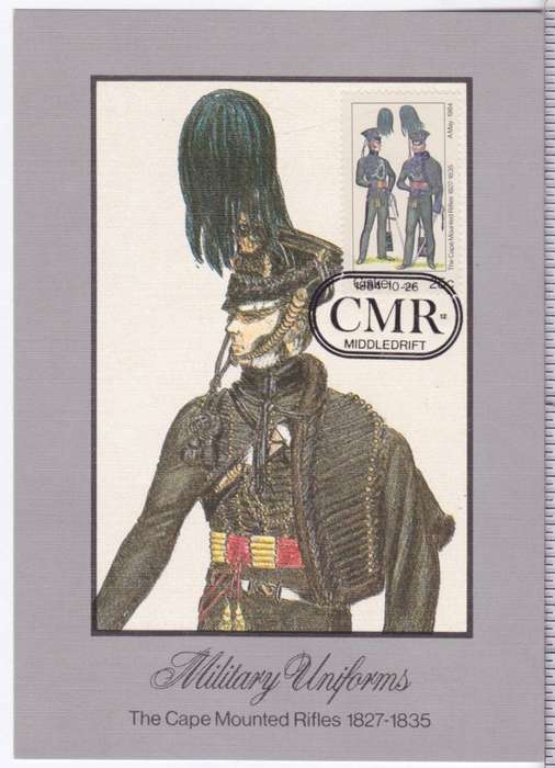 Military Uniforms - Unused Postcard - The Cape Mounted Rifles 1827 - 1835 #5