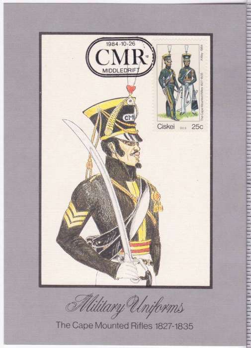 Military Uniforms - Unused Postcard - The Cape Mounted Rifles 1827 - 1835 #3
