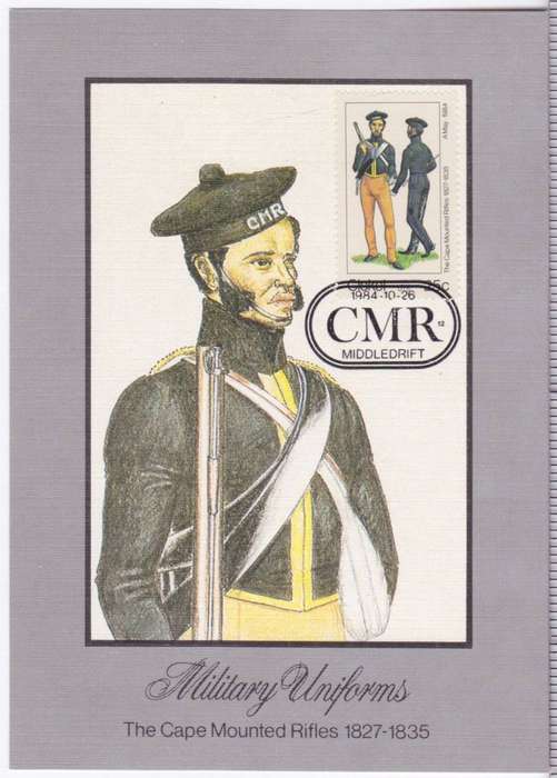 Military Uniforms - Unused Postcard - The Cape Mounted Rifles 1827 - 1835 #4