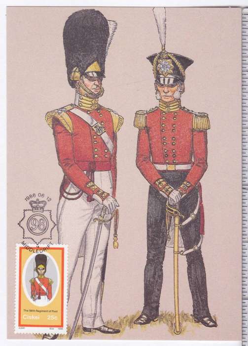 Post card / Maxi card - Military Uniforms - 1986 Middledrift