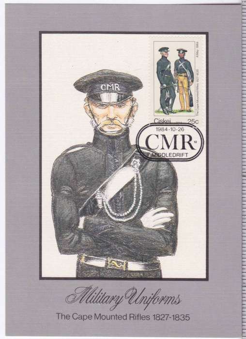 Military Uniforms - Unused Postcard - The Cape Mounted Rifles 1827 - 1835 #2