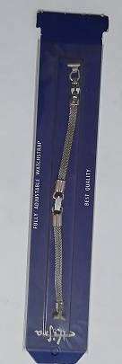 Vintage Hifra (new, old stock) chrome  ladies wristwatch strap