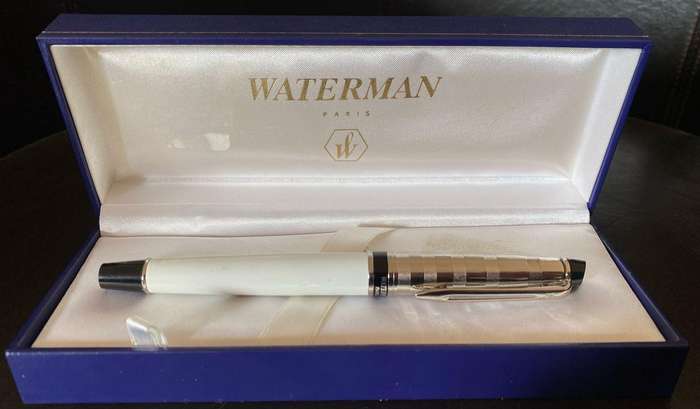 Waterman Expert 3 Deluxe White Chrome Trim Fountain Pen