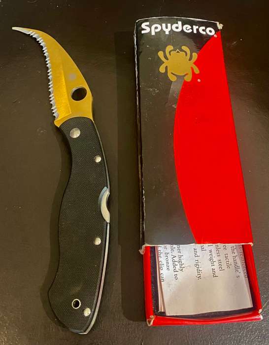 Spyderco Civilian Clone Gold folding pocket  knife