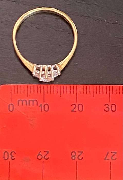 Cute Dainty and petite 9ct yellow gold with Cubic Zirconia Ring