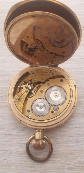 Pocket watch-14ct gold plated Waltham from 1909