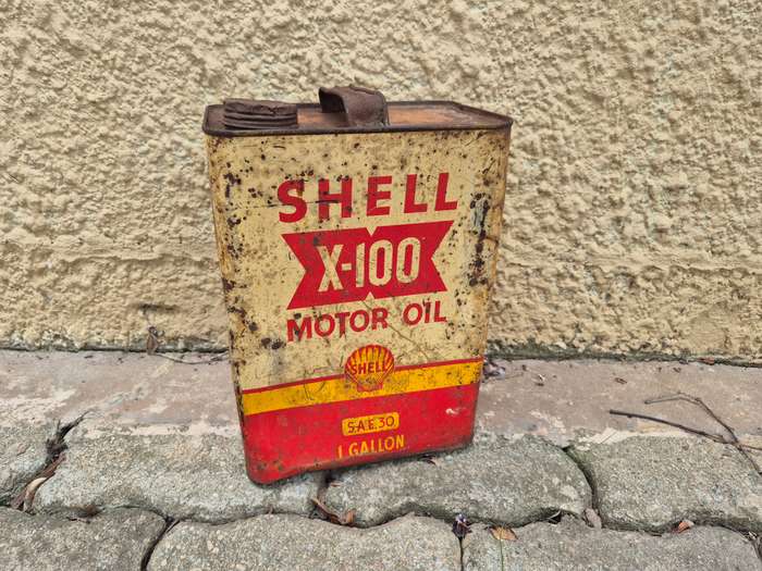 Vintage Shell X100 Oil Can - Collectible