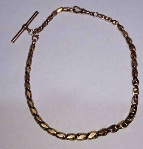 Victorian Antique Rare 9ct Solid Gold Albert Pocket/Fob Watch Chain with Tulip Links