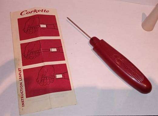 Vintage Spong Corkette Cork Extractor with instructions - 1960s