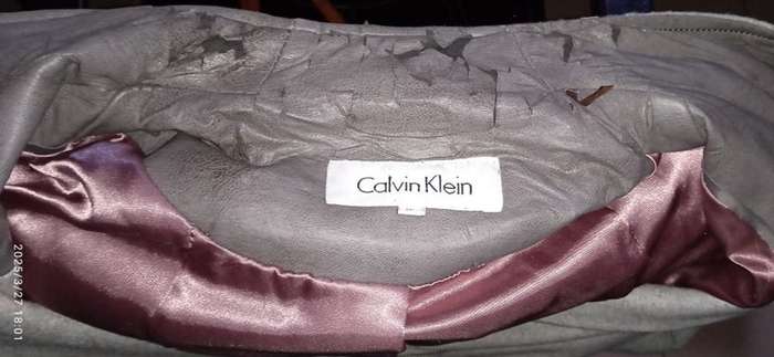 Calvin Klein Grey Wool Blend Pea Jacket Coat Size XL