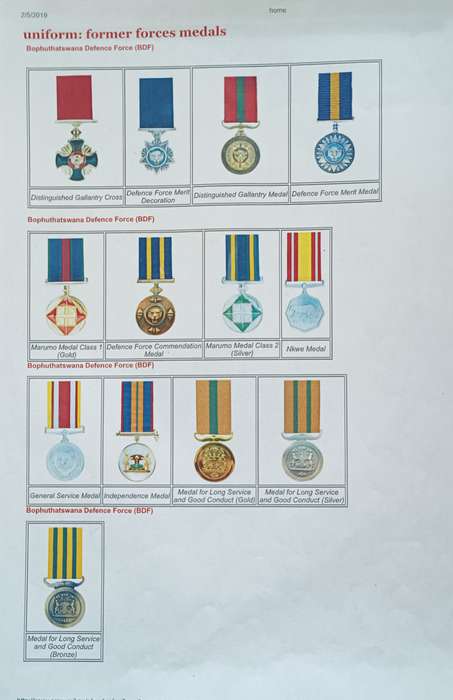 SADF - BOPHUTHATSWANA MILITARY - NKWE MEDAL - FULL SIZE + MINIATURE