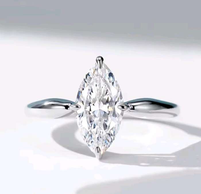 2ct Moissanite 925 Silver Marquise Cut Ring