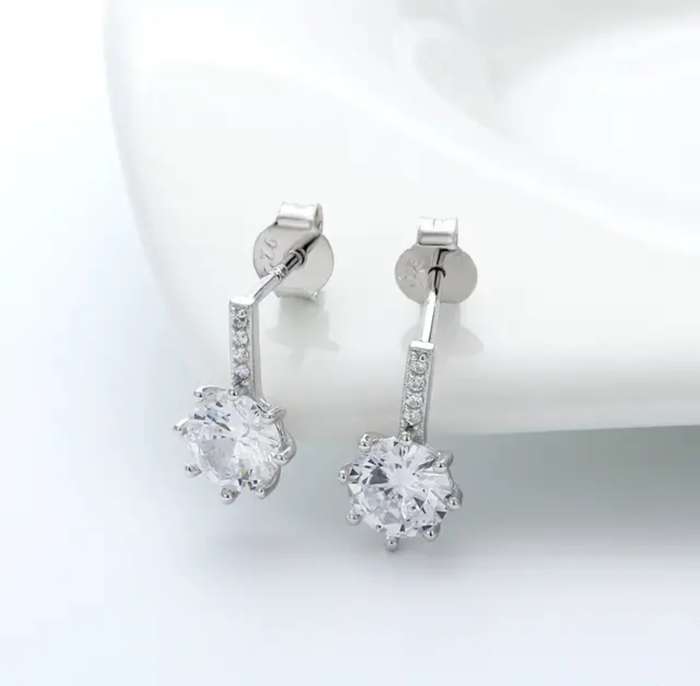 925 Silver Bijoux CZ Stud Earrings