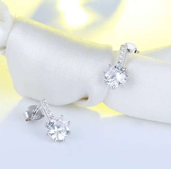 925 Silver Bijoux CZ Stud Earrings