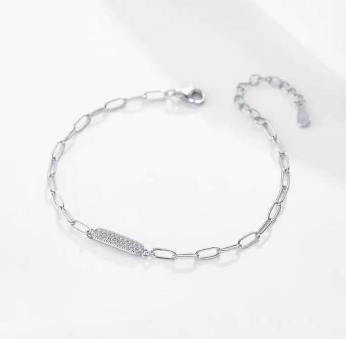 925 Silver Micro-Paved CZ Bracelet