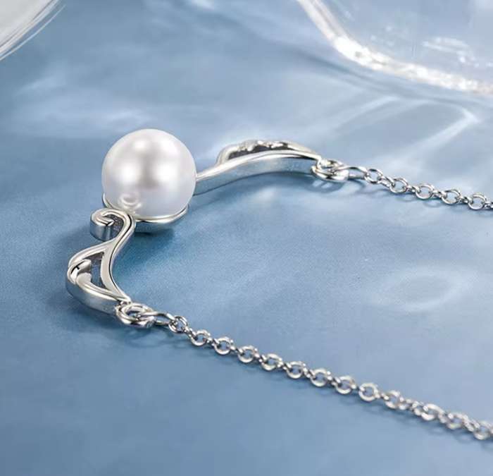 SPECIAL - 925 Silver Angel Wing Pearl Necklace