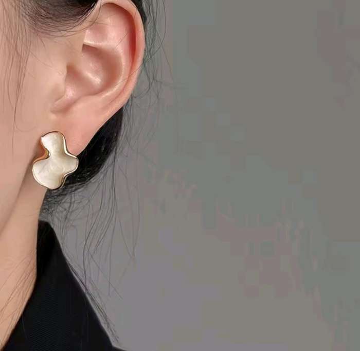 925 Silver Gold Plated Cloud Earrings