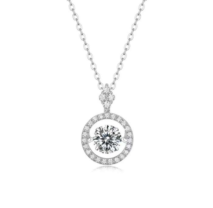 1ct Floating Moissanite Necklace