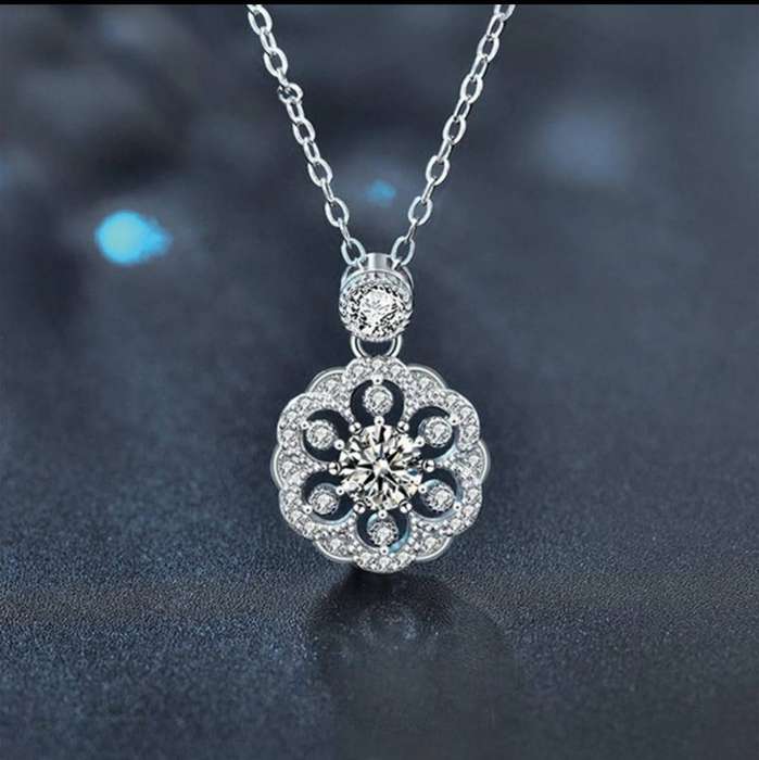 .50ct Moissanite Floral Necklace