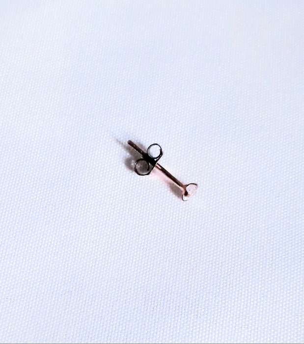 925 Sterling Silver 18K Rose Gold Filled Stud Earrings