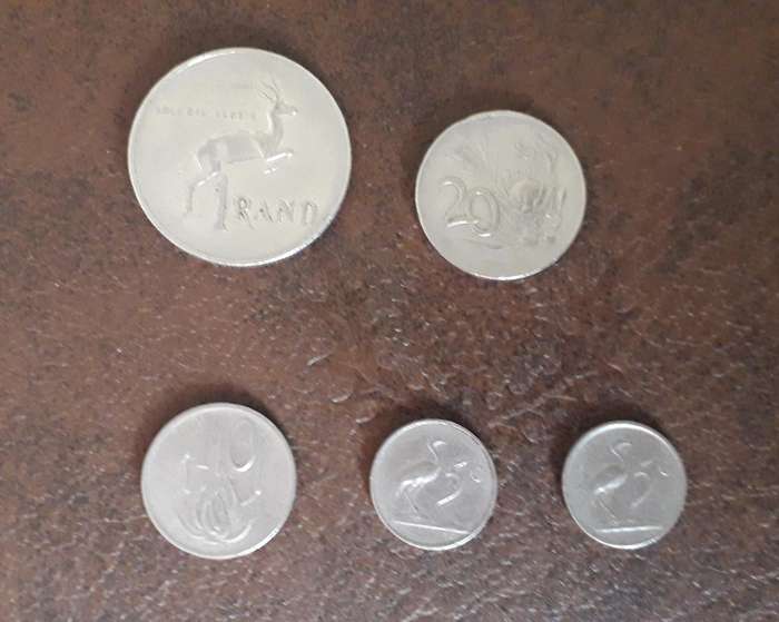South African Coins Lot 1965-1979 | R1 20c 10c 5c pieces