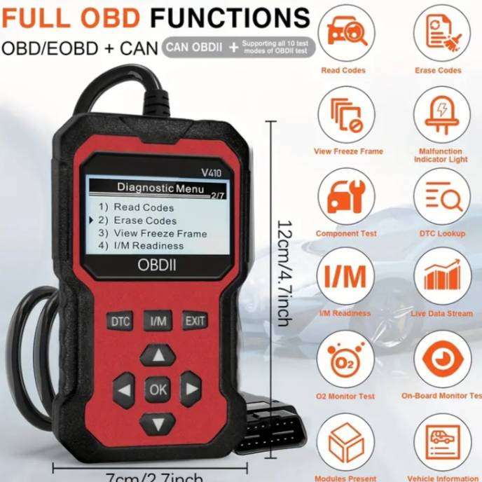 OBDII Car Engine Fault OBD2 Detector Diagnostic Scanner 2025