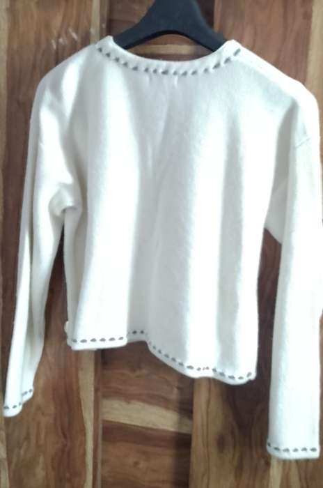 Ladies' Wool Blend Cardigan Jersey Cream | Pre-loved