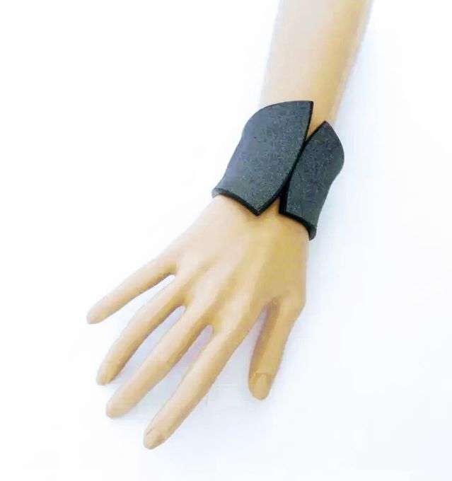 Solid Metal Shimmering Cuff Bracelet