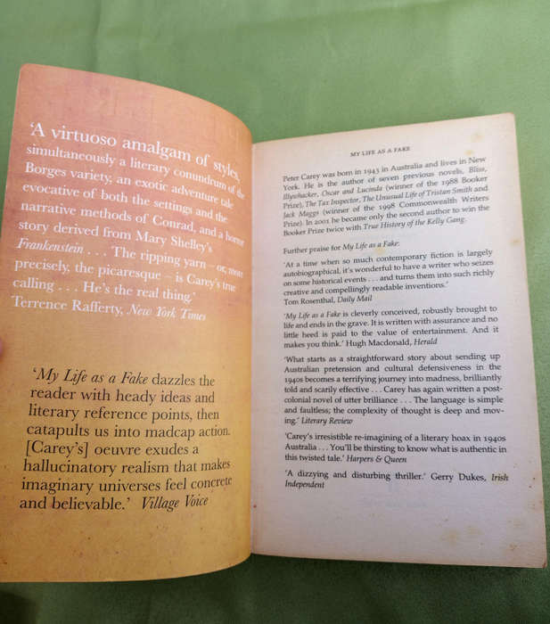 My life as a fake by Peter Carey