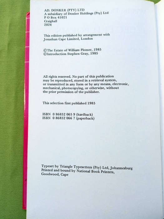 William Plomer - two books Combo