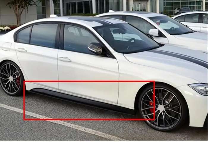 BMW Side Skirt Sticker Decals in sleek Gloss Black