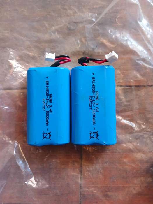 3.6V 5200mAh Lithium 2 Pin Rechargeable Battery Pack (2pc)