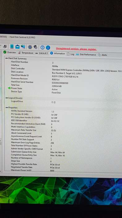 KLEVV CRAS C700 RGB 240GB M.2 PCI-e NVMe 3D