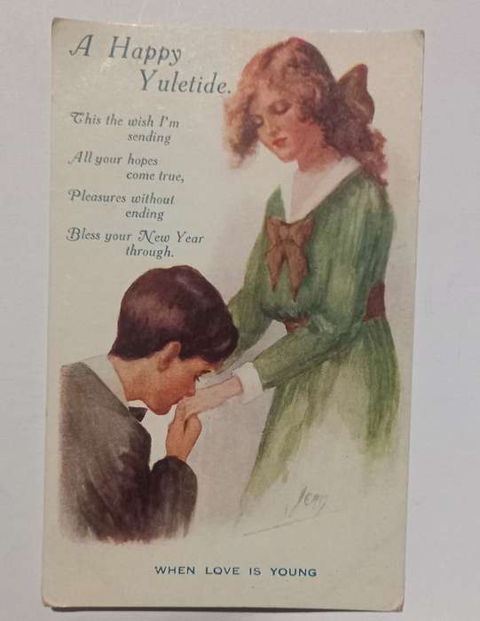 Vintage yuletide postcard