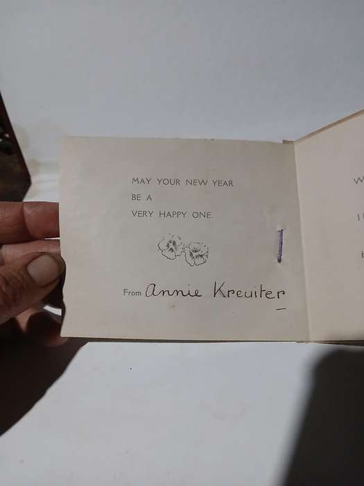 Rare Vintage celluloid embossed greeting card