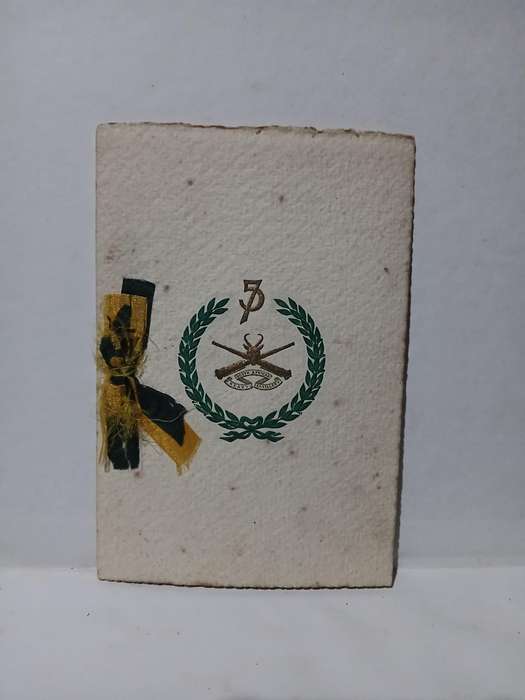 Vintage 1918 christmas card 75th Natal Siege Battery