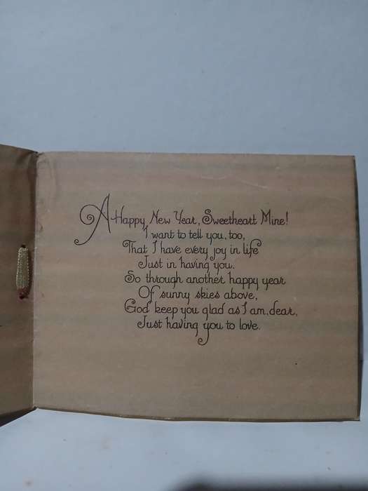 Vintage new years card