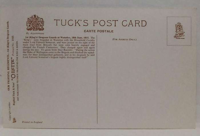 Mint conditon vintage Tucks military postcard set our fighting regiment (Harry Payne) oilette series