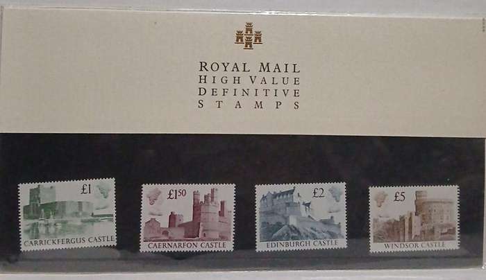Royal mail high value definitive Stamps mint set castles