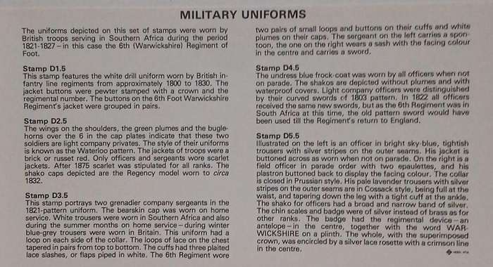 FDC military uniforms autographed by the military uniform artist Andrew May