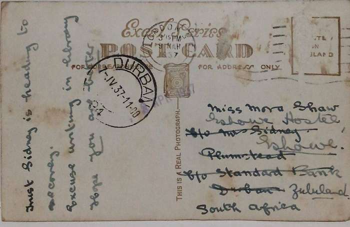 Vintage RPPC of King George V1, Queen Elizabeth, princess Elizabeth and Princess Margaret Rose 1937
