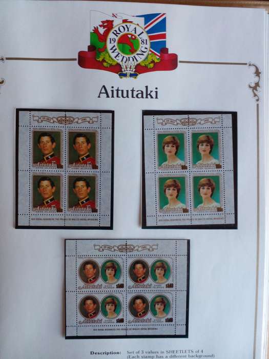 Album 1981 Commonwealth Royal Wedding stamps 100% Complete. All Mint issues