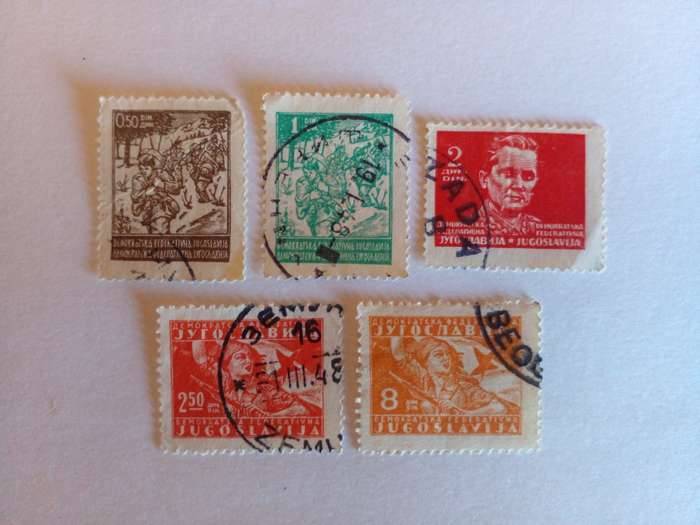 Yugoslavia 1945 Daily Stamps