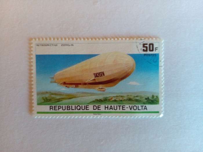 Upper Volta 1976 50th Anniversary of the Zeppelin Airship