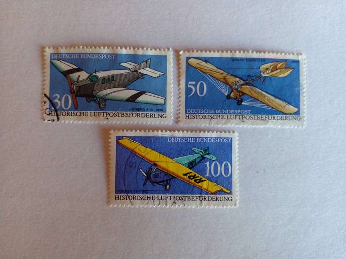 Germany (Bundespost) 1991 Airmail History