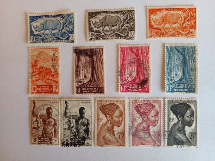 French Equatorial Africa 1947 Local Motifs
