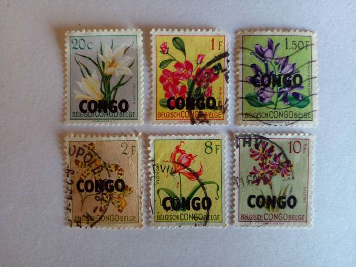 Congo (DRC) 1960 Independence Overprints